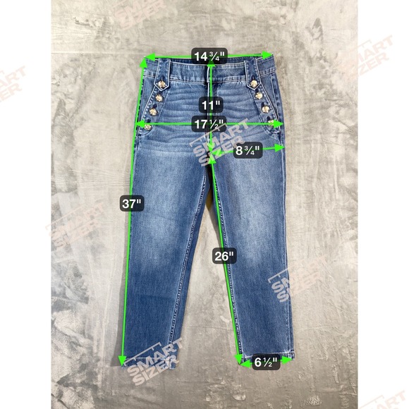 White House Black Market Straight Jeans Women's Size 8 Blue Medium Wash Denim - Picture 9 of 10